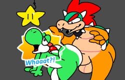 anal anal_sex animated anthro ass balls big_butt big_dom_small_sub big_penis bowser bulge duo genitals male male/male male_only mario_(series) mario_party meme nintendo penetration penis protagonistsub_antagonistdom small_sub_big_dom star stomach_bulge superiorfox video_games yoshi