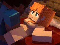 1boy 1boy1girl 1girls 3d 4:3_aspect_ratio ahe_gao alex_(minecraft) animated artist_request bed bedroom beveledblock breasts brown_hair brown_hair_male character clothed_male_nude_female green_eyes happy_face human looking_at_partner looking_at_viewer looking_up looking_up_at_partner male/female mine-imator minecraft missionary_position nude orange_hair orange_hair_female original_characters outside sex short_brown_hair short_hair short_hair_female short_hair_male short_orange_hair spread_legs square_head steve_(minecraft) vaginal_penetration