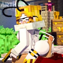 1:1 1boy 1boy1girl 1girls 3d adult arthur32 bee bee_(minecraft) bee_girl big_ass big_butt big_penis black_hair blonde_hair breasts buttjob commission erection female gun looking_at_penis looking_back mabel_bee_(arthur32) male male/female mex_arthur_(arthur32) microsoft mine-imator minecraft mojang multicolored_hair no_panties nude_female_clothed_male outside public tagme weapon xbox_game_studios