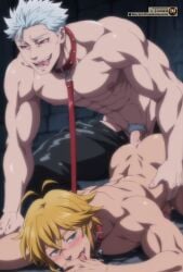 ai_generated ban_(nanatsu_no_taizai) bara gay kl_99 male male/male male_only meliodas muscle muscular_male nanatsu_no_taizai sex the_seven_deadly_sins yaoi