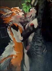 3d_(artwork) absurd_res after_kiss against_surface against_wall anthro anthro_penetrated ass big_breasts blender_(artwork) bodily_fluids breasts countershade_accent deuzear digital_media_(artwork) duo erection female female_anthro female_penetrated from_front_position genital_fluids genitals half-closed_eyes hi_res holding_breast lill_esp looking_pleasured male male/female male_on_anthro male_penetrating male_penetrating_female narrowed_eyes nipples open_mouth open_smile penetration penile penile_penetration penis penis_in_vagina saliva saliva_on_tongue sex smile standing standing_missionary standing_sex tongue tongue_out vaginal_penetration vulva