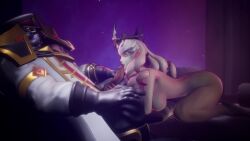 1boy 1girls 3d admiral_maeyomodo alien_girl animated areolae ass breasts canine_penis empress_celestina erection fellatio green_eyes large_breasts large_penis nipples nude oral oral_sex penis pointy_ears screencap sound straight studiofow subverse thick_thighs thighs video