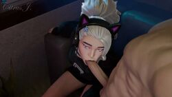 3d 3d_animation blowjob blowjob_only citrusj. clothed_female_nude_male dasha_(fortnite) female fortnite fortnite:_battle_royale gamer_girl irrumatio lipstick looking_at_partner loop looping_animation male shorter_than_30_seconds sound sucking_dick sucking_off sucking_penis tagme video