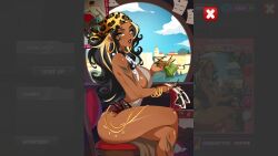 ass big_ass breasts brown_body fat_ass long_nails money thighs town_of_sins