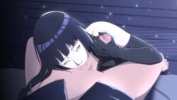 1boy 1girls accurate_art_style canon_couple clothed clothed_sex cock_worship handjob handjob_while_sucking hyuuga_hinata naruto naruto:_the_last naruto_(series) optimystic oral oral_sex straight uzumaki_naruto