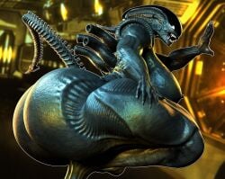1girls 3d alien alien_(franchise) alien_girl big_ass big_breasts black_body fangs female female_xenomorph huge_ass huge_breasts mature_female mechanicalstage nipples nude nude_female tail thick_thighs voluptuous xenomorph