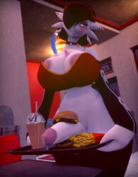 1futa 3d aerolae anthro big_areola big_breasts big_penis bra breasts_bigger_than_head burger casual casual_exposure child_bearing_hips choker coffee drink emo exhibitionism exposed exposure fast_food fast_food_(food) fast_food_employee fast_food_uniform food food_fetish food_on_body food_on_penis food_penetration food_play fries futa_focus futa_only futanari gardevoir goth goth_futa goth_girl grime_gardevoir_(coel3d) hamburger hips looking_away ordering ordering_food penis penis_burger pokemon pokemon_(species) presenting public public_exposure public_indecency restaurant secretly_loves_it solo solo_focus thighhighs thighs tray uniform unknown_artist white_body working