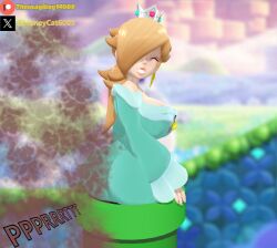 (theusagiboy1406) 1girl, 1girls 3d 3d_(artwork) 3d_model 3d_render aqua_dress ass ass_focus blonde-haired_female blonde_female blonde_hair blonde_hair_female clothed crown curvy curvy_female curvy_figure dress fart fart_cloud fart_fetish farting farts female female_focus female_only girl hair_over_one_eye large_ass large_breasts light-skinned_female light_skin long_hair mario_(series) meetup_in_bellabel_park mikumikudance mmd nintendo outdoors patreon_logo patreon_username pipe princess_rosalina stuck stuck_in_object super_mario_bros. super_mario_bros._wonder super_mario_bros._wonder_+_meetup_in_bellabel_park super_mario_galaxy text thicc thick_ass thick_butt twitter_username warp_pipe x_logo