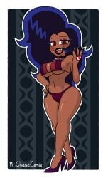 1girls 2019 big_breasts bikini bikini_bottom bikini_top black_eyes black_lips black_lipstick black_nail_polish black_nails bottomwear breasts dark_blue_hair eyeshadow fangs female female_only footwear full_body hair hand_on_hip heels high_heels hips legs lips lipstick long_hair long_nails mature mature_female mature_woman milf mother mr._chase_comix nail_polish nails ok_k.o.!_let's_be_heroes open_mouth purple_eyeshadow red_bikini red_eyes smile solo solo_female swimwear thighs topwear vampire vampire_girl wide_hips wilhamena