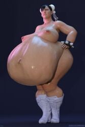 3d bbw chun-li grimmspring obese overweight