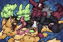 anthro anthrofied arm_grab artificer_(rain_world) autumn_cobalt_lucke balls_deep big_breasts blush blush_lines bodily_fluids breasts burn_scar closed_eyes clothed clothed_sex clothing cowgirl_position cum cum_inside cum_on_self cum_overflow deep_kiss dewlap_(anatomy) dominant dominant_female eye_scar facial_scar female ffm_threesome fishnet_clothing fluffy fluffy_tail from_front_position fur fur_collar genital_fluids group inflation leggings legwear long_tongue looking_pleasured male male/female neck_tuft nude on_bottom on_top one_eye_closed orgasm_face penetration pinned pinned_to_ground rain_world saint_(rain_world) scaliescum scar sex slugcat stomach_bulge submissive submissive_male sweat tail thick_thighs tongue tongue_in_mouth trio tuft vaginal_penetration videocult wide_eyed x-ray_view yellow_body yellow_fur