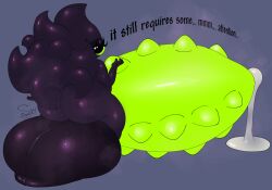 1_eye ass balls big_balls big_butt big_penis bodily_fluids cum cum_drip cyclops deity dripping excessive_cum excessive_genital_fluids eyelashes genital_fluids genitals glistening glistening_body glistening_genitalia glistening_penis glubby_(jaeskyyward) green_eyes green_penis hi_res huge_balls huge_cock humanoid hyper hyper_balls hyper_genitalia hyper_penis inviting jaeskyyward looking_at_viewer looking_back male musk musk_cloud musky_balls musky_penis nude nude_male penis pseudo_hair requesting sex_request shortstack shortstack_male small_but_hung solo steam tentacle tentacle_hair wide_hips