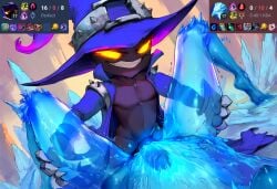 ai_generated anivia avian big_penis bigger_female dominant_male domination evil_grin gameplay_mechanics gloves glowing_eyes hat ice league_of_legends missionary_position penis penis_in_pussy riot_games robe rough_sex sex sharp_teeth small_dom_big_sub smaller_male submissive_female thick_penis transparent_body veigar