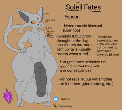 animal_genitalia animal_penis anthro ass balls big_balls big_butt big_penis eeveelution english_text equine_genitalia equine_penis espeon forehead_gem gem generation_2_pokemon genitals hi_res huge_balls huge_butt huge_cock huge_hips huge_thighs hyper hyper_balls hyper_genitalia hyper_penis male model_sheet nintendo penis pokemon pokemon_(species) soleil_fates solo text thick_thighs truly_fates_(artist) wide_hips