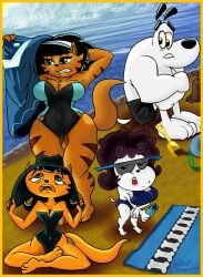 beach big_breasts billieh01 canine coat curvy curvy_figure daughter dudley_puppy feline female hat kitty_katswell maale mature_female milf mother mrs._katswell ogling peg_puppy son sunglasses swimsuit t.u.f.f._puppy towel