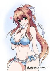 monika (doki doki literature club) from doki doki literature club by mochachoco
