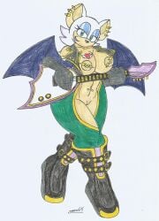 beige_body beige_fur beige_nipples beige_skin big_breasts big_hips boots cyan_eyes earrings exposed_ass exposed_breasts exposed_pussy exposed_torso eyelashes eyeshadow floating flying guitar guitar_pick guitarist hair_highlights headbang highlights_(coloring) jacket long_gloves looking_at_viewer marlon64 mobian_bat modified_costume navel_piercing nipple_piercings open_bodysuit purple_hair purple_lipstick rock_gal rockstar_rouge rouge_the_bat sega sketch sonic_(series) sonic_forces_speed_battle sonic_the_hedgehog_(series) tattoo_on_chest traditional_drawing_(artwork) white_background white_fur white_hair winged_humanoid