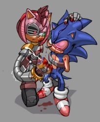 1boy 1girls amy_rose anthro anthro_female anthro_male anthro_only balls blood_on_body blood_on_face blood_on_hand blood_on_mouth blood_splatter blood_stain blue_balls blue_fur bodily_fluids boobtardd cock cum cumming cumming_from_masturbation cumshot cybernetic_arm cyborg cyborg_girl dick digital_media_(artwork) dominant_female domination duo ejaculation english_text erection eulipotyphlan eye_contact fapping female female_dominating_male female_domination femdom footwear fur furry furry_female furry_male furry_only genital_fluids genitals green_eyes handjob handjob_w/sex_toy handwear handwear_and_footwear_only hedgehog hurt injured looking_at_another looking_at_partner male male/female malesub mammal manual masturbating_other mechanical mechanical_arm metal_arm metallic_body motion_blur motion_lines netflix orgasm penis pink_fur red_shoes rusty_rose sega shoes sonic_(series) sonic_prime sonic_the_hedgehog sonic_the_hedgehog_(series) text video_games