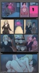 2girls chloroform comic gammanor hypnosis hypnotic_eyes latex lesbian_sex mind_break mind_control nude_female orgasm room_background saliva_string spy