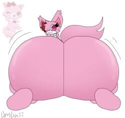 artist_name ass ass_bigger_than_head big_butt domestic_cat felid feline felis female garnet_(jewelpet) hi_res hyper_ass hyper_butt jewelpet looking_at_viewer mammal ombuiii reference_image sanrio sega_fave shaking shaking_butt shaking_lines solo text