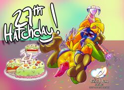 2024 4_toes amazon_parrot animal_genitalia animal_penis anthro anus artist_logo ass avian avian_feet beak beaky_drix_(featherdream) bird birthday birthday_cake blue_body blue_feathers blush brown_beak brown_claws cake chest_tuft claws clothing confetti cutlery dark_anus dark_beak dark_claws dessert digital_media_(artwork) digitigrade english_text erection eyebrows eyelashes feather_hair featherdream feathered_tail feathered_wings feathers feet finger_claws fluffy fluffy_chest food foot_focus fork fur genital_slit genitals green_body green_feathers hat hat_only headgear headgear_only headwear headwear_only hi_res kitchen_utensils logo looking_at_viewer looking_back looking_back_at_viewer lying male monotone_anus monotone_beak mostly_nude multicolored_body multicolored_feathers multicolored_tail neotropical_parrot nude on_front orange-winged_parrot orange_anus orange_body orange_feathers orange_tail orange_wings parrot party_hat penis penis_backwards perineum presenting presenting_anus presenting_hindquarters presenting_penis pseudo_hair purple_eyes purple_genitalia purple_penis rear_view red_genitalia red_penis seductive simple_background slit_penis solo tail tail_motion tailwag talons tapering_penis text toe_claws toes tools true_parrot tuft wings yellow_body yellow_feathers