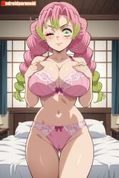 1girls ai_generated aindroidparanoid ass big_ass big_breasts big_butt breasts busty cleavage curvy cute demon_slayer fat_ass female female_only hair hi_res hips huge_ass huge_breasts human kanroji_mitsuri kimetsu_no_yaiba large_ass large_breasts legs lingerie mitsuri_kanroji narrow_waist slim_waist tagme thick_ass thick_thighs voluptuous waist wide_hips