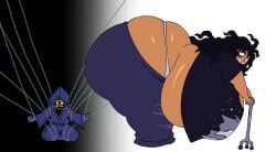 1boy 1boy1girl 1girl1boy 1girls bbw bound cane chained duo fat_female female huge_ass huge_breasts hyper jasper_(look_outside) look_outside male meme obese obese_female smib straight sybil_(look_outside) weight_gain