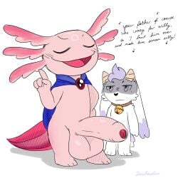 1boy anthro aristotle_(billie_bust_up) artist_request big_balls big_penis billie_bust_up closed_eyes edited_screencap hanging_balls male male_only pink_body singing xd