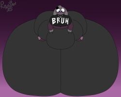 2026 5:4 alternative_fashion anthro ass belly big_belly big_breasts big_butt big_clitoris big_vulva black_bottomwear black_clothing black_highlights black_jeans black_pants blue_eyes bottomwear breasts camel_toe clitoris clitoris_expansion clitoris_squish clothing colored colossal_clitoris colossal_pussy denim denim_bottomwear denim_clothing digital_media_(artwork) ear_piercing expansion female flat_colors front_view generation_8_pokemon genital_expansion genitals goth grey_body grey_ears grey_hair grey_jewelry grey_necklace hair hand_on_clitoris hand_on_own_clitoris hi_res highlights_(coloring) huge_breasts huge_butt huge_clitoris huge_thighs hyper hyper_butt hyper_clitoris hyper_genitalia hyper_pussy hyper_thighs hyper_vulva immobile jeans jewelry lagomorph leporid looking_down looking_down_at_self mammal multicolored_body navel necklace nintendo notched_ear overweight overweight_anthro overweight_female pants piercing pokemon pokemon_(species) purple_background purple_body purple_nose pussy_bigger_than_body pussy_expansion rabbit raboot reathe rochelle_(reathe) shirt signature simple_background skull_accessory skull_necklace solo text text_on_clothing text_on_shirt text_on_topwear thick_thighs tight_clothing topwear two_tone_body vulva vulva_expansion