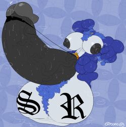 1boy 69yano69 beak big_balls big_penis bird blue_fur cock cock_ring crow fur hero huge_balls huge_cock hyper hyper_balls hyper_muscles hyper_penis komi_(komiepic) mask masked massive_balls massive_penis muscles muscular muscular_male size_king_(komiepic) villain