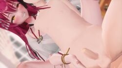 1boy 1girls 3d animated blush bracelets censored countdown cum cumshot dd_dd_(niku1112s) ejaculation femdom handjob handjob_from_behind heterochromia hololive hololive_fantasy hololive_japan houshou_marine indoors light-skinned_female light-skinned_male light_skin malesub mikumikudance mmd mosaic_censoring nude nude_male penis red_eye red_hair room ruined_orgasm small_penis small_penis_adoration sound tagme video virtual_youtuber yellow_eye