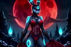 ai-created ai_animation ai_art ai_generated animated blue_fire blue_flame eevee eeveelution female fire full_moon gauntlets gothic gothic_girl lingerie pokemon pokemon_(species) red_lingerie red_moon shiny_pokemon shyunchained tagme umbreon vampire video