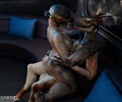3_fingers 3d_(artwork) alien anthro anthro_on_bottom arm_quills ass balls big_balls big_breasts breasts brown_body brown_scales colored digital_media_(artwork) digitigrade duo eye_contact feet female female_on_anthro female_on_top fingers from_front_position furniture gabrielarchgod genitals halo_(series) hand_on_hip hand_on_shoulder hi_res high-angle_view ibie'shan inside interspecies kig-yar looking_at_another male male/female male_anthro male_on_bottom mask mastery_position microsoft nipples non-mammal_breasts nude on_bottom on_sofa on_top pecs pillow plantigrade quill_hair red_quills scales scalie sex sharp_teeth side_view sitting sofa tan_body tan_scales teeth toes unggoy wearing_mask window xbox_game_studios