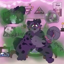 1:1 absurd_res ambiguous_gender anthro bed bedroom belly big_belly big_breasts blush bodily_fluids breaking_bed breasts chocco_milk duo face_in_anus face_in_ass facesitting fart fart_cloud fart_fetish farting_on_another farting_on_face female female/ambiguous furniture head_in_anus head_in_ass hi_res hyena looking_pleasured mammal masturbation multiple_angles obese obese_anthro obese_female obsidian_(obsidianyeen) onomatopoeia overweight overweight_anthro overweight_female sitting_on_another sound_effects sweat text thick_thighs vaginal_masturbation vaginal_penetration ych_(character)