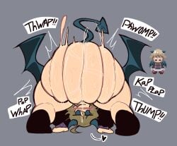 ass ass_bigger_than_head ass_focus blush clapping_cheeks dripping inviting inviting_to_sex massive_ass meatoids shaking shortstack socks sound_effects sprite sweat tail twerking urotsuki wings yume_nikki