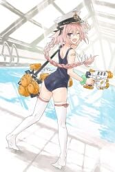 1boy astolfo_(fate) bow_ribbon crossdressing fate/grand_order fate_(series) femboy femboy_only feminine feminine_body feminine_faced_male feminine_male feminine_pose hat looking_at_viewer male no_sound no_visible_genitalia pink_hair sailor_hat super_soaker swimming_pool swimsuit swimwear tagme that_pool thigh_highs thigh_socks thighhighs unisex_swimsuit water_gun white_thigh_highs white_thigh_socks white_thighhighs