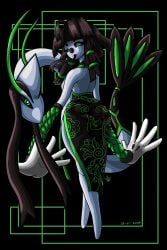 ass bubble_butt chinese_clothes femboy jeidan_limorty mime oc snake trap