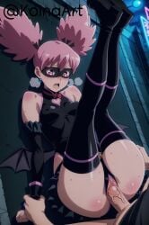 against_wall ai_generated black_skirt breasts female flat_chest haneyama_kazuho highres holding_wrists huge_ass koinaart leotard missionary missionary_position my_hero_academia open_mouth patreon penis perky_breasts pov pussy sex skirt small_breasts stable_diffusion surprised thick_thighs vigilante:_my_hero_academia_illegals