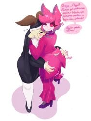 alastor_(hazbin_hotel) alastoria_(hazbin_hotel) artist_request ass butt_focus female_alastor hazbin_hotel holding_butt hugging hugging_ass rule_63