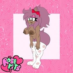 1:1 alternate_version_at_source amy_rose anthro areola ass big_areola big_breasts big_butt breasts brown_body brown_nipples brown_skin clothing eulipotyphlan eyelashes eyeshadow female freckled_face freckles green_eyes hair heart_eyes heart_symbol hedgehog hi_res legwear makeup mammal nipples pink_body ponytail ribbons rosepits sega slightly_chubby slightly_chubby_female smile solo sonic_(series) sonic_the_hedgehog_(series) tail thick_thighs thigh_highs