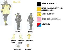 akana_ra amulet ankha anklet anthro big_ass big_breasts big_hips black_body black_cat black_fur black_hair bracelets catgirl choker earrings egyptian egyptian_female empty_eyes eye_patch furry gold_(metal) gold_eyes gold_eyeshadow gold_jewelry gold_lipstick gold_makeup hairbow high_heel_sandals marlon64 model_sheet naked_female navel_piercing nipple_rings original_character reference_sheet sandals short_dress short_hair_female tattoo_on_back traditional_drawing_(artwork) waifuland