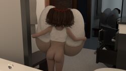 00incog00 1girls ass back back_view backboob bathroom breasts busty female huge_breasts hyper hyper_breasts nipples pov short_stack shortstack sisters spy spying top_heavy top_heavy_breasts undressing vest voyeur voyeurism