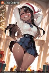 ai_generated anime antlers arm_up arms_behind_head arms_up asian_female asmutcriminal bell black_hair blue_skirt blush bobblehat box breasts cake candle candy candy_cane chimney christmas christmas_lights christmas_ornaments christmas_tree deer_ears earrings fake_antlers fake_facial_hair fake_mustache female fireplace fur-trimmed_capelet fur-trimmed_dress fur-trimmed_gloves fur-trimmed_headwear fur-trimmed_skirt fur_trim gift gift_bag gift_box gyaru hair_ornament hairclip hat heart-shaped_box holding_bag holding_box holding_gift holding_sack holly incoming_gift indoors japanese_female long_hair long_sleeves looking_at_viewer medium_breasts merry_christmas mole mole_on_thigh mole_under_eye naughty_face no_panties open_mouth ornament party_hat party_popper pine_tree pom_pom_(clothes) red_capelet red_gloves red_headwear reindeer reindeer_antlers reindeer_costume ribbon_bondage sack santa_bikini santa_boots santa_costume santa_dress santa_gloves santa_hat school_uniform shirt skirt smile snow snowflake_hair_ornament snowing snowman solo star_(symbol) sweat tagme tail_bell tail_ornament tan tanned tanned_female tanned_skin thick_thighs thighs valentine white_shirt window winter wreath