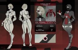 alien alien_humanoid anthro arm_tattoo ass aurebesh_text back_tattoo belly_tattoo bounty_hunter butt_tattoo character_cipher dathomirian facial_tattoo female freakster grey_hair hair hi_res holocron humanoid id_card leg_tattoo mira_tyranis model_sheet night_sister nude nude_female red_eyes sith sith_holocron solo star_wars tattoo text zabrak