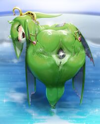 anus ass bent_over big_butt blush buttplug female genitals glistening hi_res humanoid jewelry marine mdthetest nintendo plug_(sex_toy) presenting presenting_anus pussy rear_view sex_toy sharp_teeth smile solo spread_butt spreading teeth the_legend_of_zelda yona_(tloz) zora