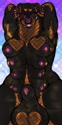 1:2 absurd_res animal_genitalia anthro armpit_fetish armpit_hair armpit_tuft balls body_hair breasts canid canine canis domestic_dog facial_piercing fully_sheathed furgonomics futanari genitals hands_behind_head heart_(marking) hertz_loveshock_(yonnixart) hi_res intersex lip_piercing mammal markings mastiff molosser multi_breast nipple_piercing nipples nose_piercing nose_ring piercing presenting raised_arms ring_piercing rottweiler sheath solo yonnixart