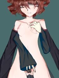 2d 2d_(artwork) 2d_artwork 2girls big_breasts breast_grab breasts breasts_out completely_nude dead_eyes exposed_breasts exposed_pussy female female_only hatsune_miku kasane_teto naked naked_female nipples nude pussy red_eyes red_hair sheorderednopickles thighs ts_pmo twintails utau vocaloid yuri