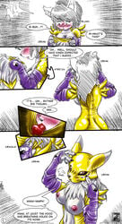 anthro bodysuit clothes color comic cosplay digimon digimon_(cosplay) female female_only fur furry partially_colored renamon renamon_(cosplay) s0lar1x solo tagme vulva