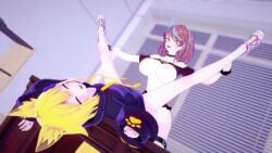 1girls 3d 3d_animation 3d_model alfaj0rricolino animated areola areolae big_breasts blush breasts emikukis indoors kendomurft latam_virtual_youtuber long_hair multicolored_hair nipples nude_female sex short_hair tagme thighs video virtual_youtuber vtuber