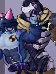 2boys brawl_stars crossover crossover_pairing crossover_sex crossover_shipping gay gay_domination gay_sex male male_focus male_only non-human overwatch overwatch_2 penis ramattra robot robot_boy robot_penis stu_(brawl_stars)
